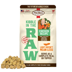 Primal Pet Foods - emballage croquettes crues lyophilisées, prêt à servir