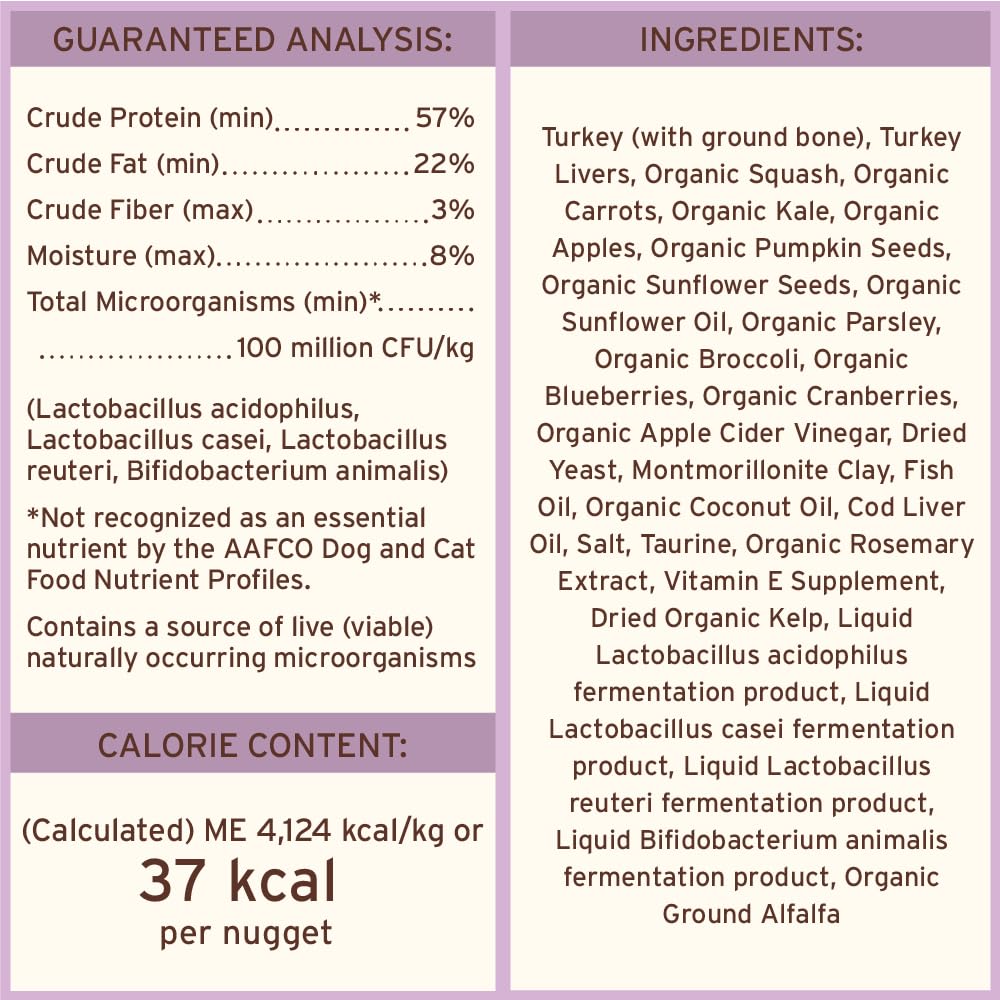 Nuggets dinde séchés Primal, réhydratation facile pour repas équilibré.