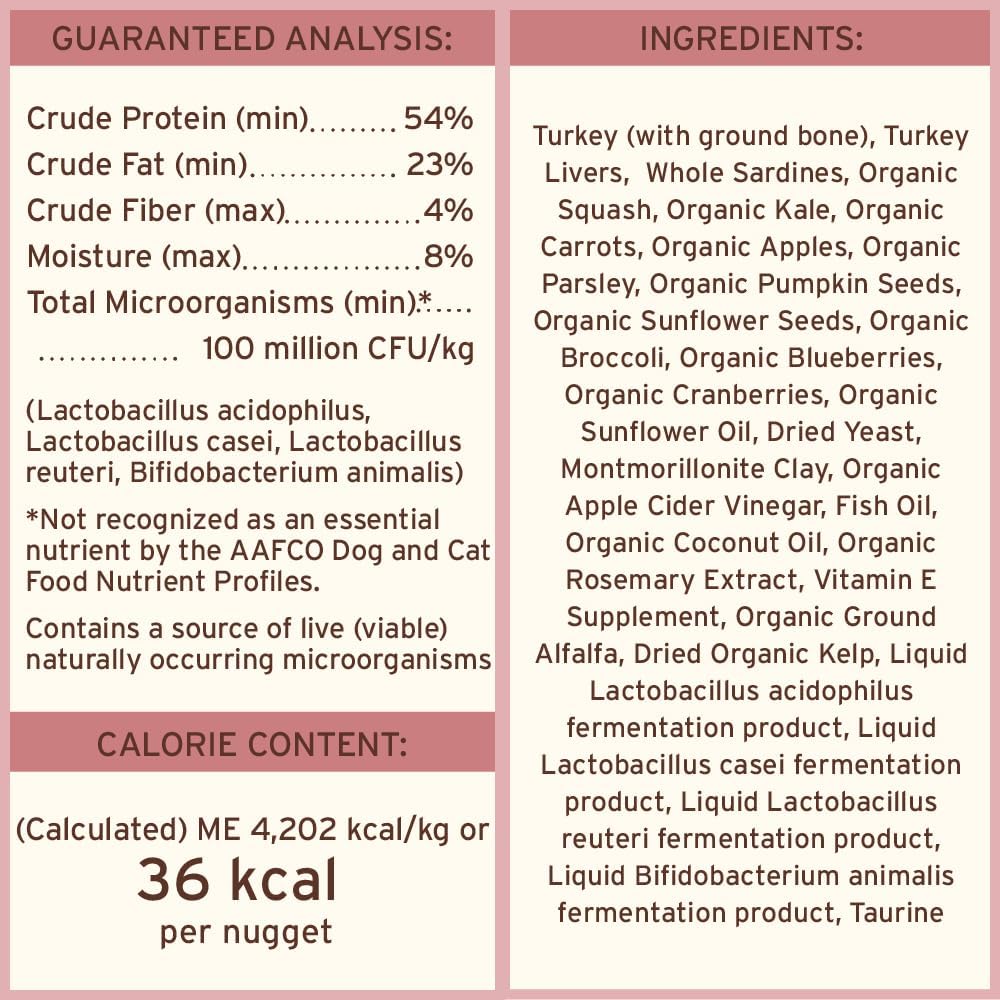 Nuggets grain-free Primal, protéines élevées pour chiens actifs.