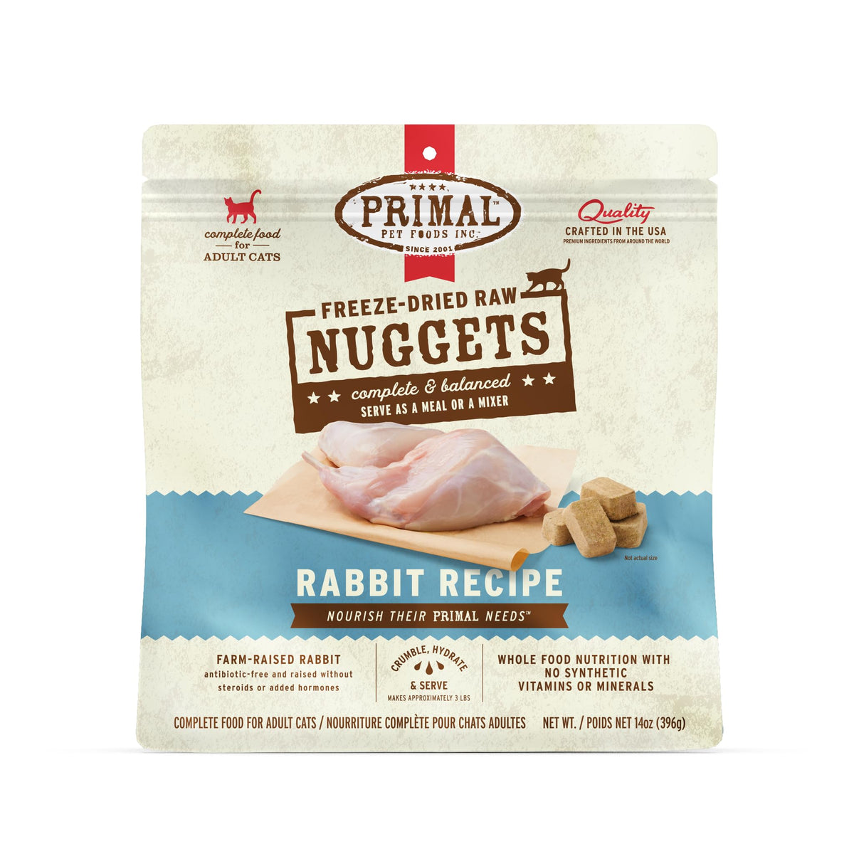 Primal Pet Foods Nuggets lapin emballage pratique pour des repas équilibrés