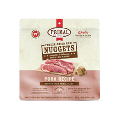 Nuggets Primal pour chien, emballage pratique et facile à servir.