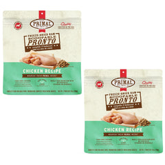 Primal Pet Foods Pronto Mini Nuggets poulet dans bol, repas pratique et nutritif.