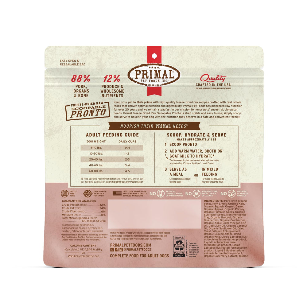 Primal Pronto Mini Nuggets Porc – Fabrique aux Etats-Unis avec controle de qualite.