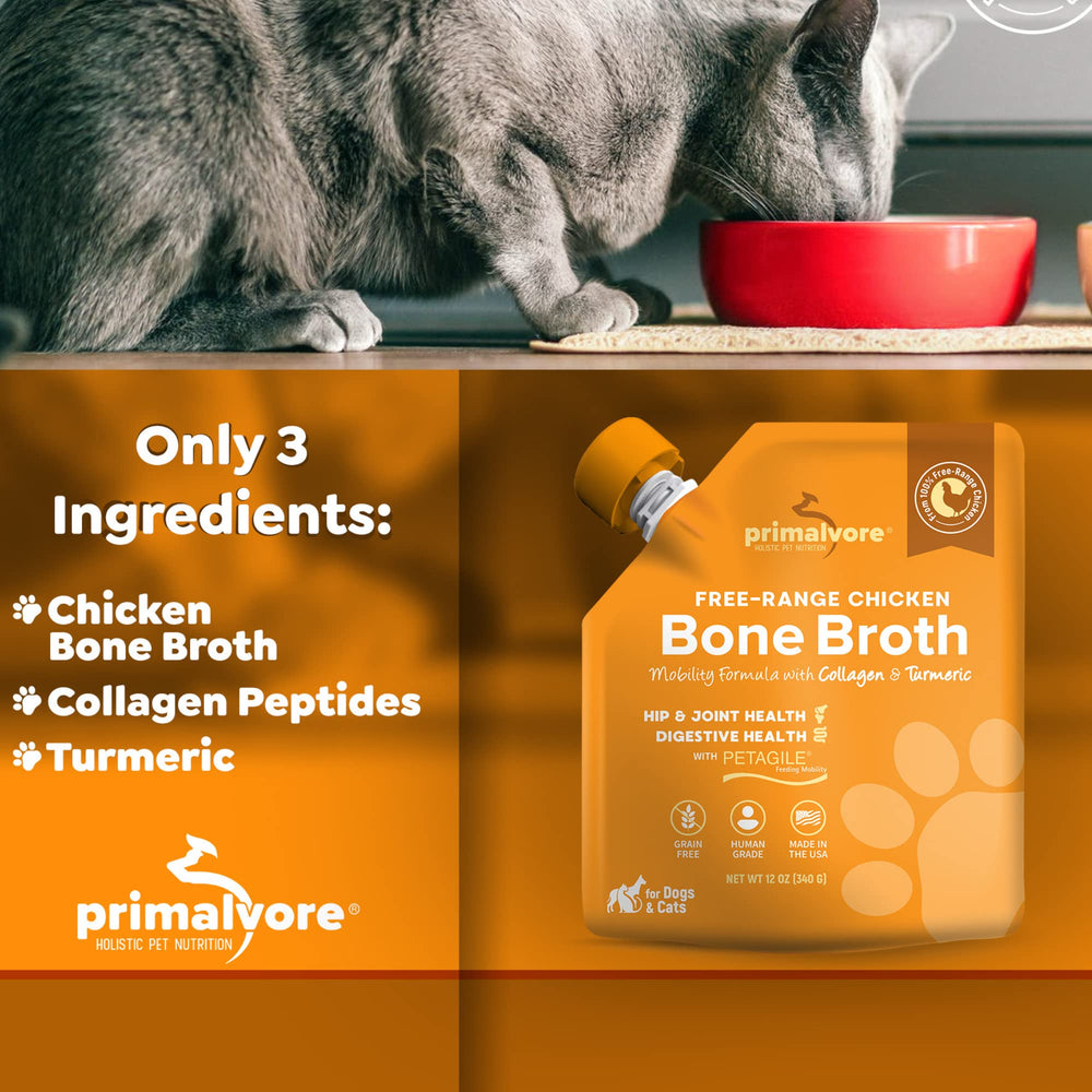 Primalvore bouillon d'Os pour hydratation quotidienne, ajoutez-le à la ration.