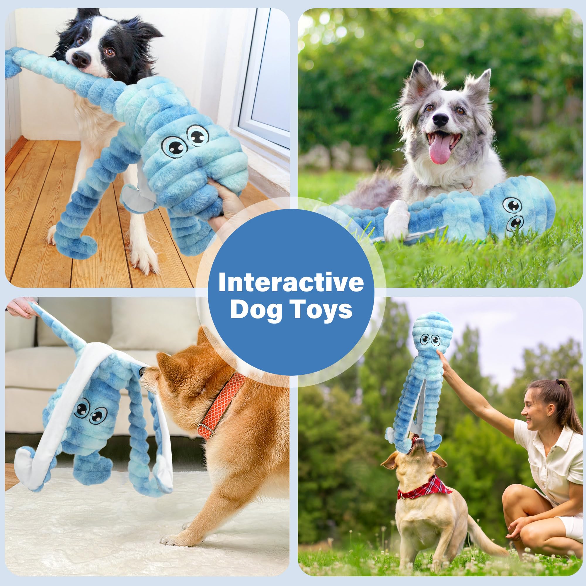 Prime Pets – cadeau poulpe pour chien, jouet doux et amusant.