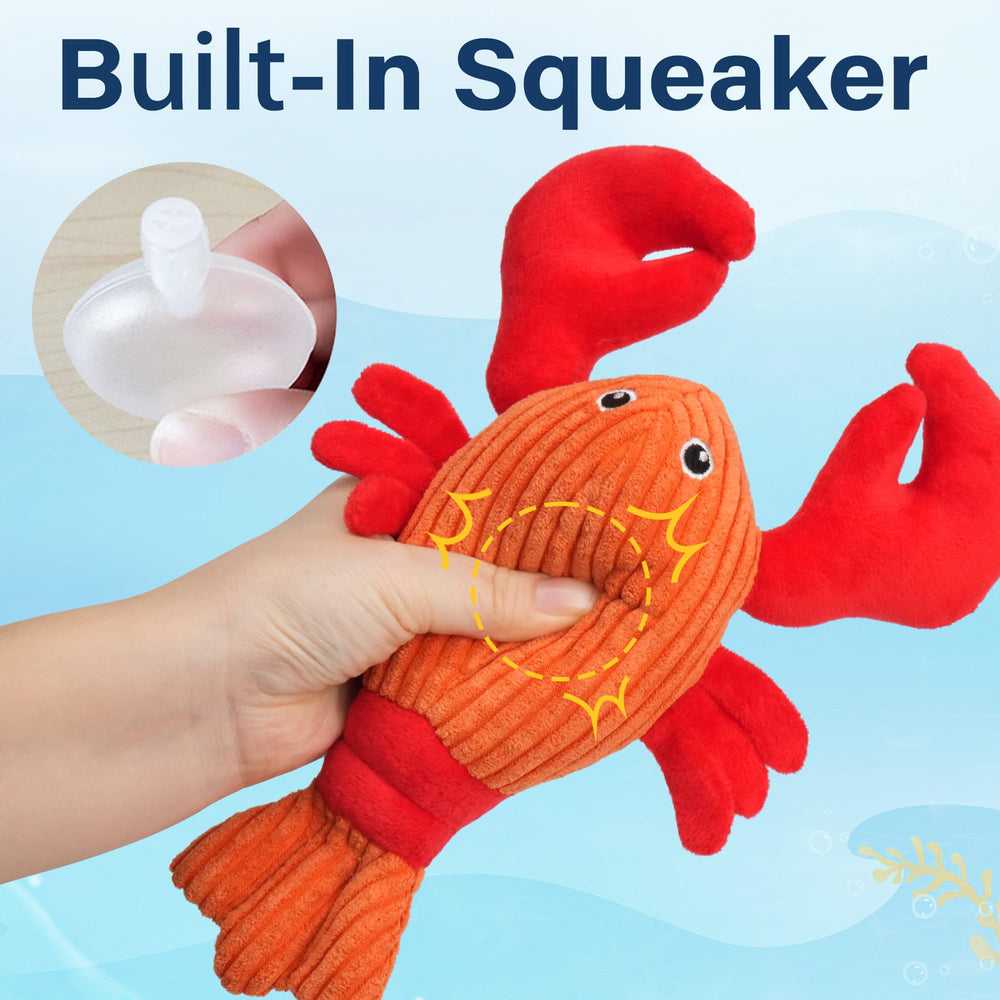 Prime Pets Crabe jaune : jouet peluche idéal pour jeux interactifs.