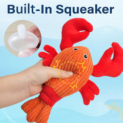 Prime Pets Crabe jaune : jouet peluche idéal pour jeux interactifs.