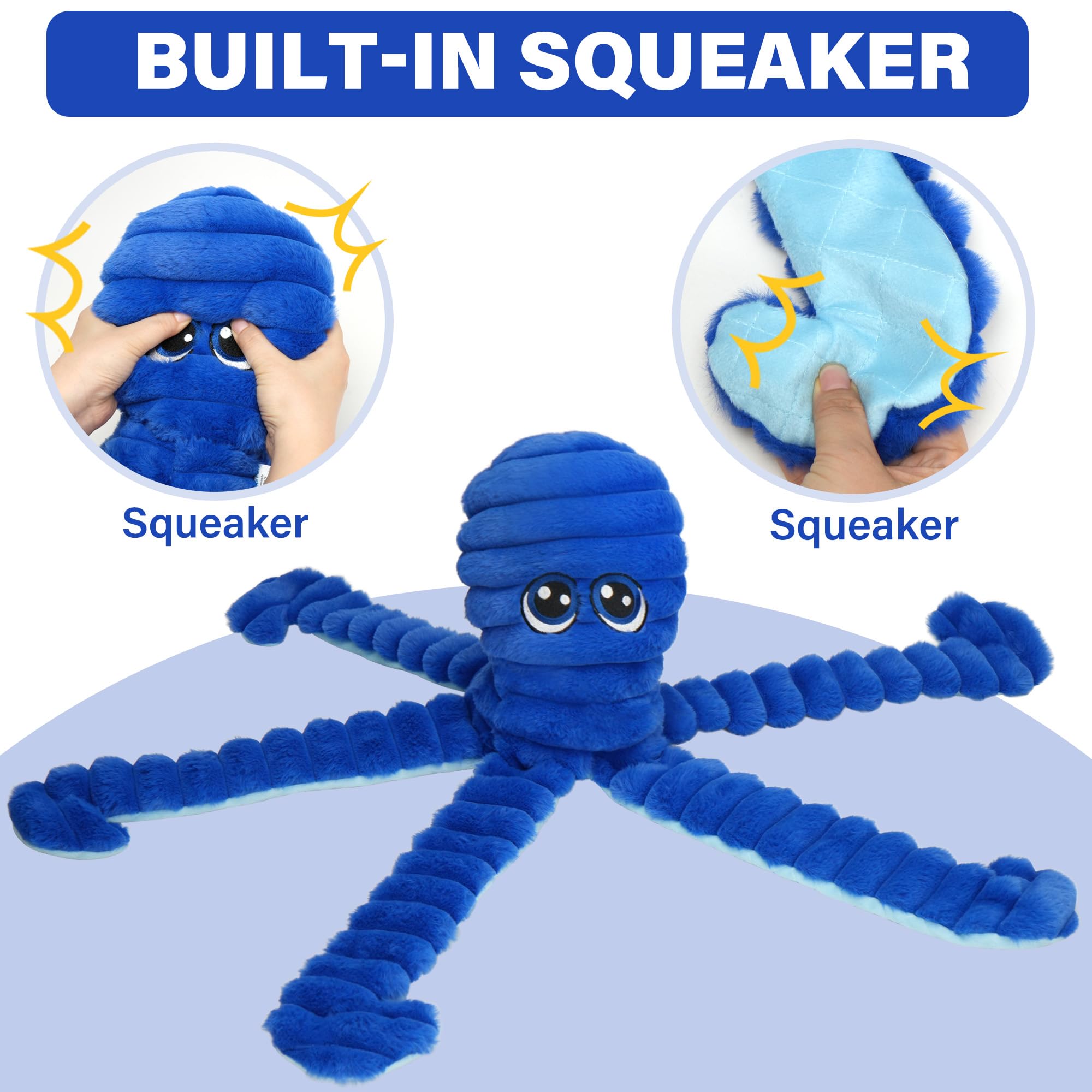 Jouet Prime Pets Poulpe pattes avec sifflet, sons ludiques pendant le jeu