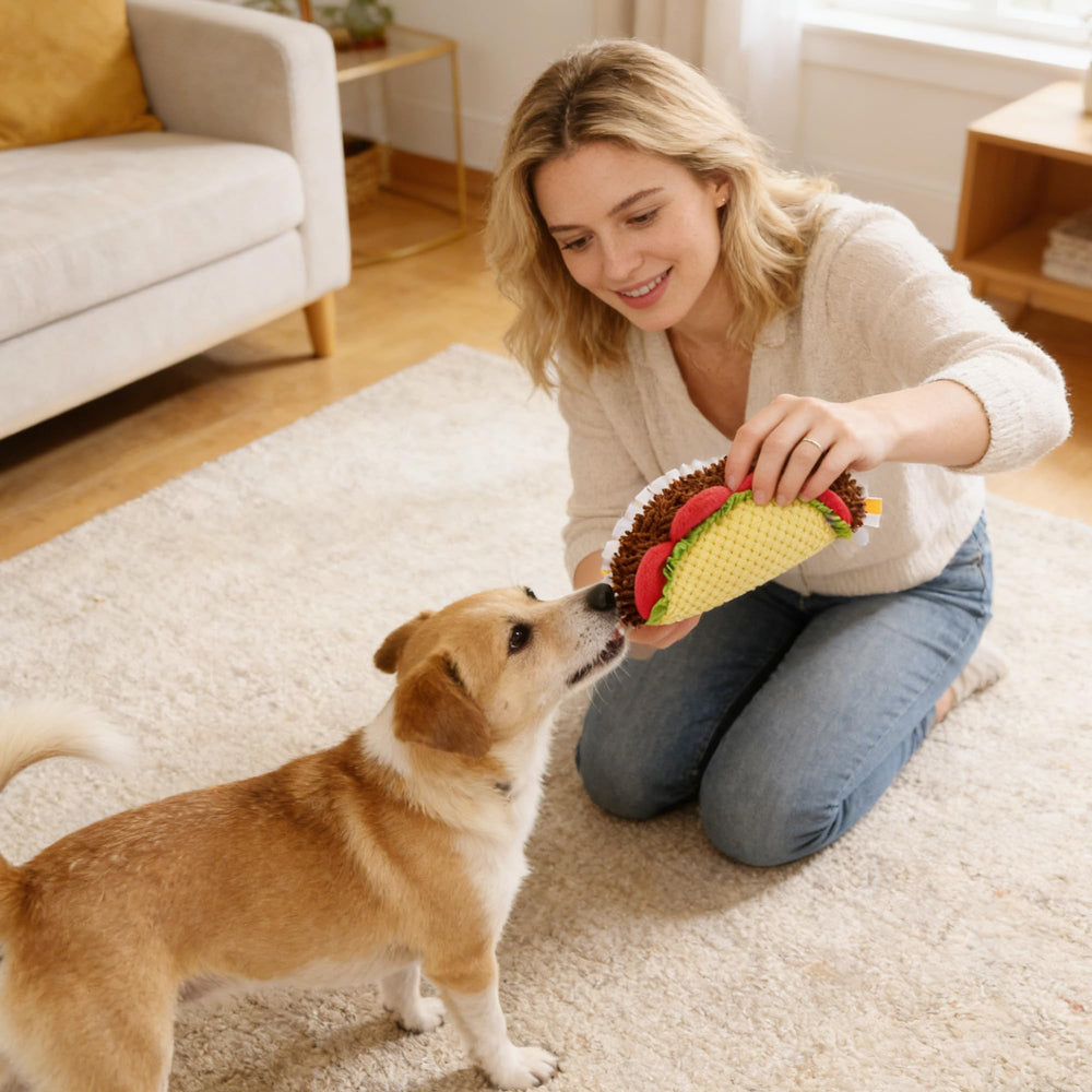 Prime Pets Taco peluche, cadeau idéal pour tout chien