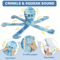 Prime Pets – jouet poulpe interactif, parfait pour tirage et fetch.