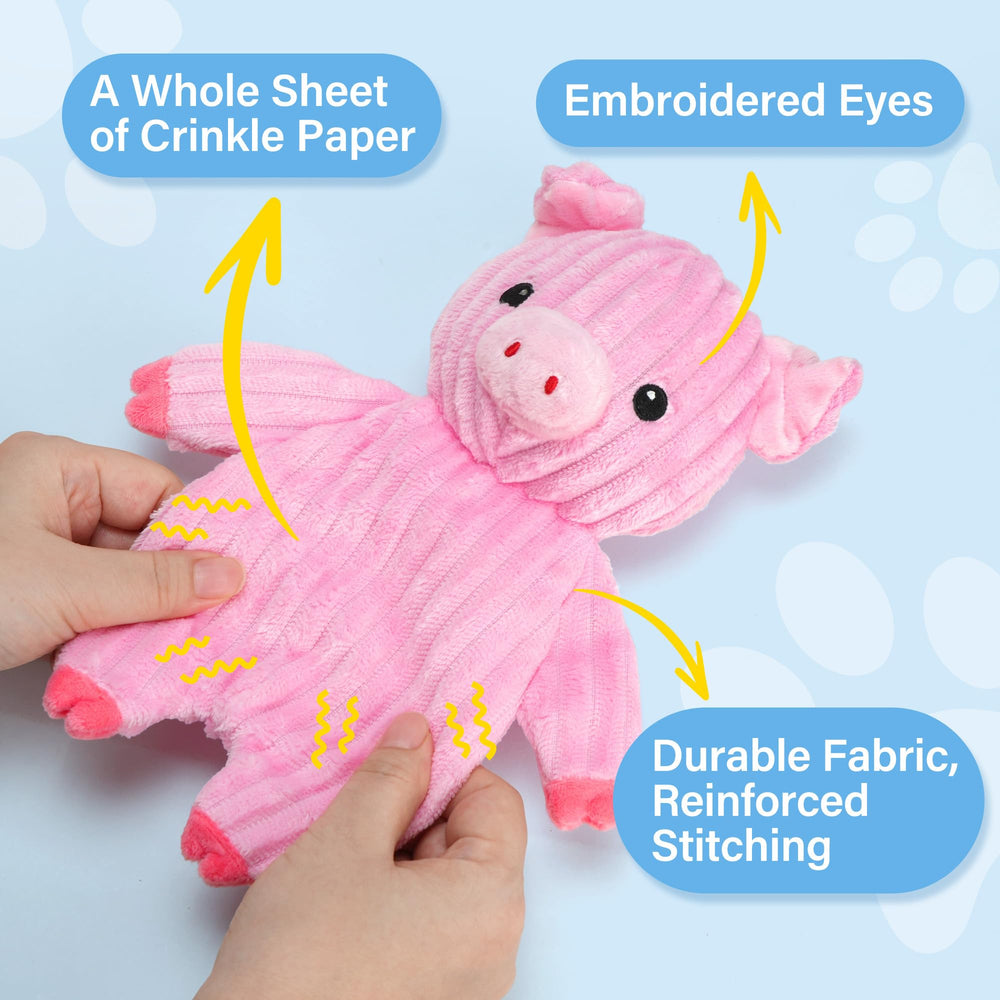 Prime Pets peluche éléphant bleu, surface douce et son attractif pour chiots.