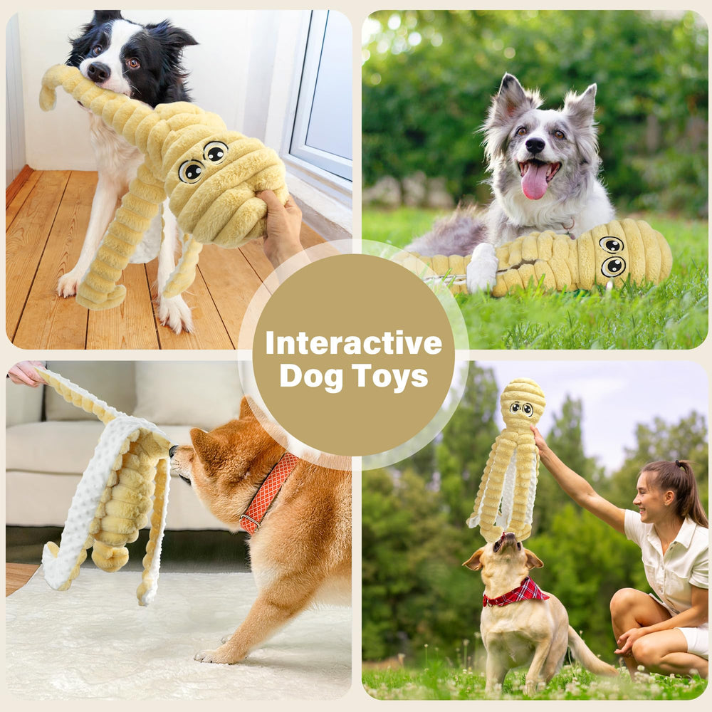 Prime Pets peluche poulpe pour intérieur et extérieur, jouet polyvalent et amusant.