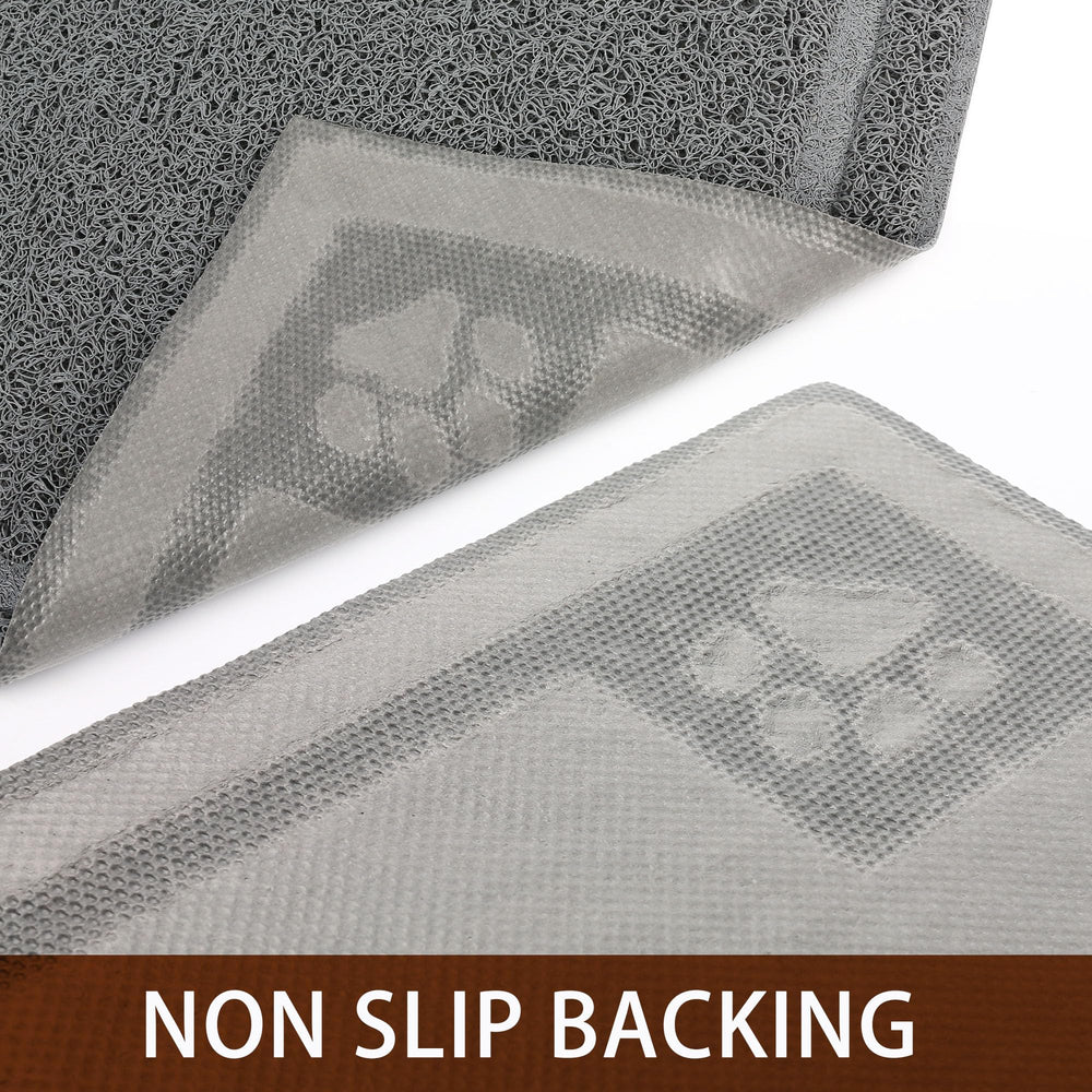Tapis étanche Prime Pets gris, empêche les fuites autour des bols