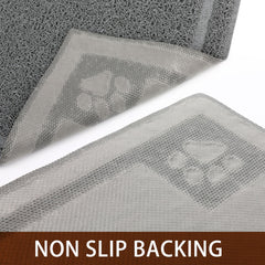Tapis étanche Prime Pets gris, empêche les fuites autour des bols