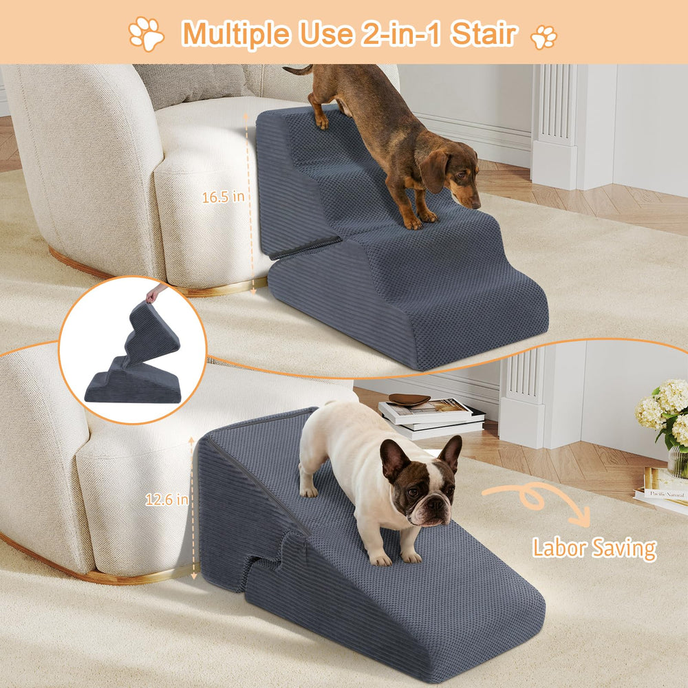 PrimePATIO escaliers pour chien sur canapé et lit, montée aisée.