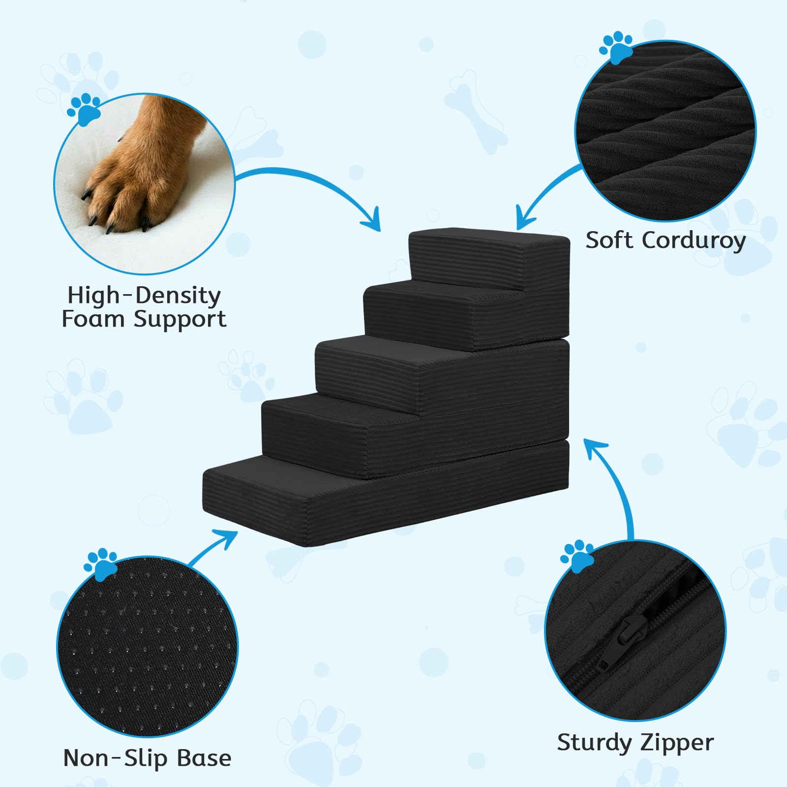 PrimePATIO idéal pour petits chiens et chats avec accès sûr au lit.