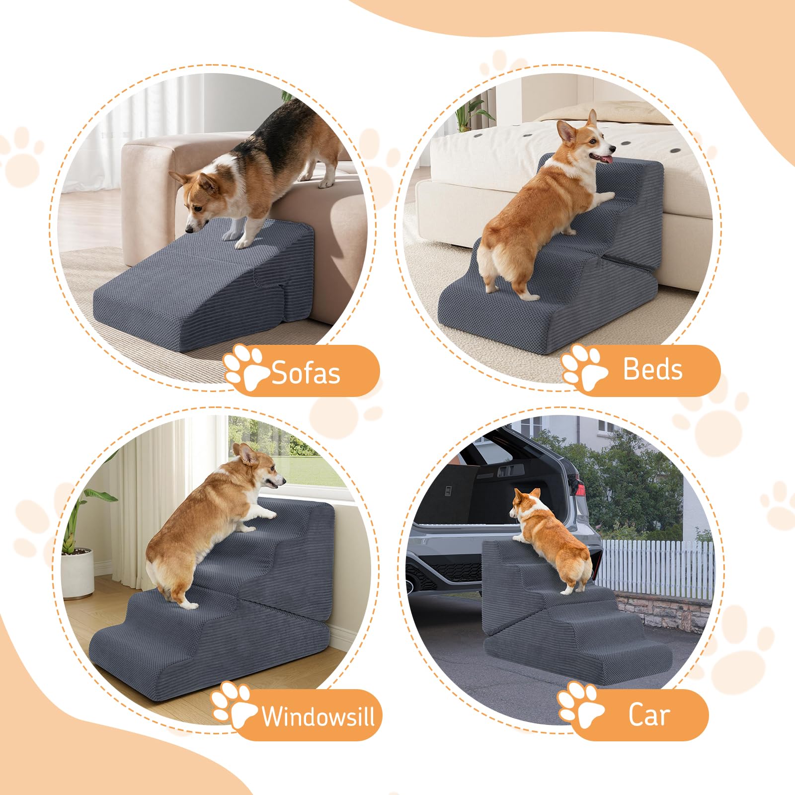 PrimePATIO Rampe chat douce pour accès sûr