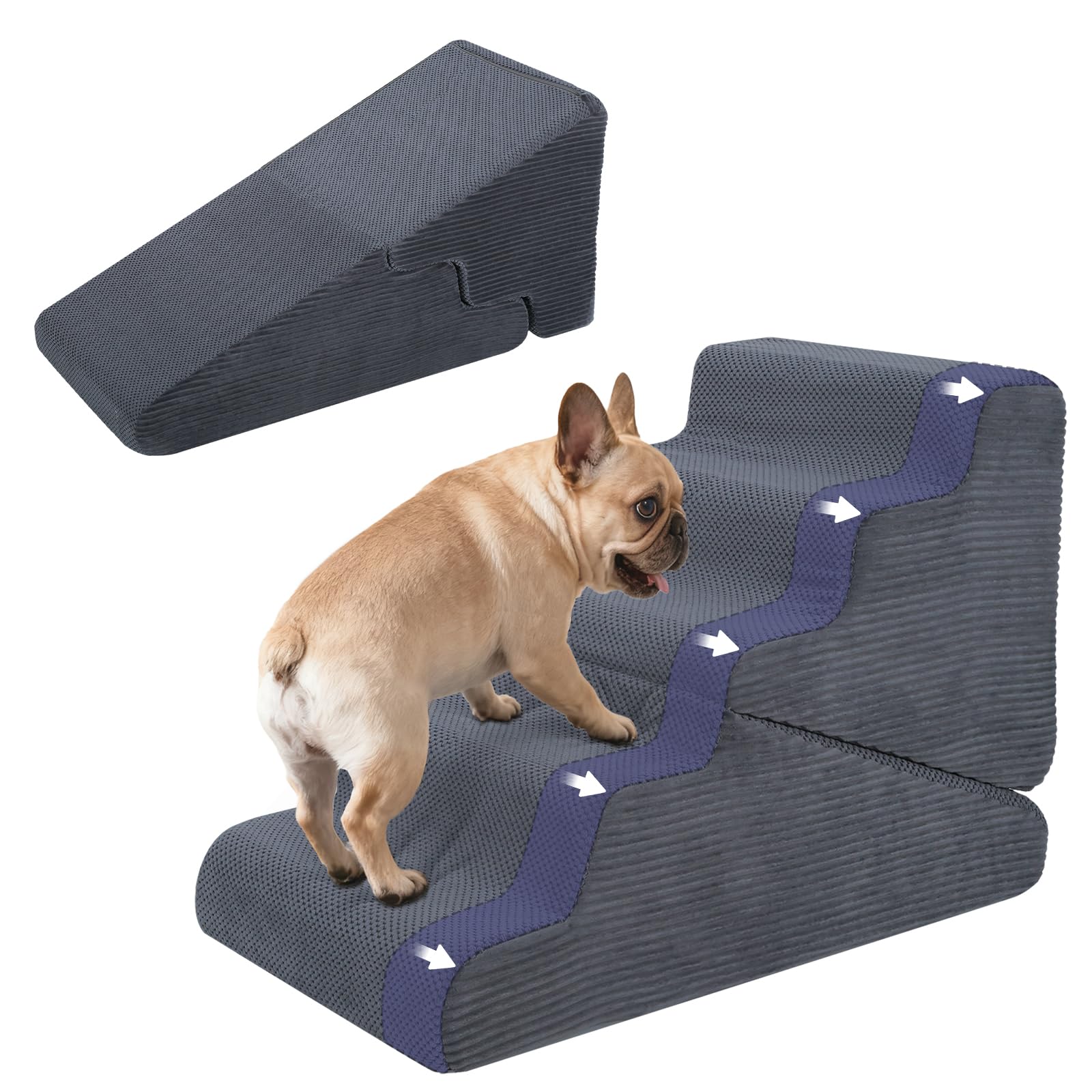 PrimePATIO Rampe chien lit 20 pouces, accès sûr au lit