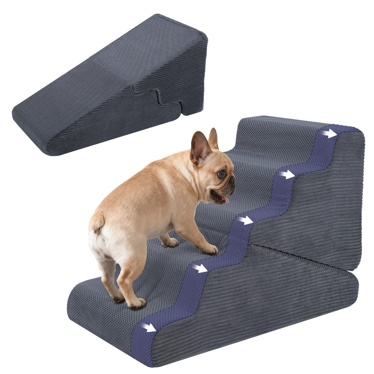PrimePATIO Rampe chien lit 20 pouces, accès sûr au lit