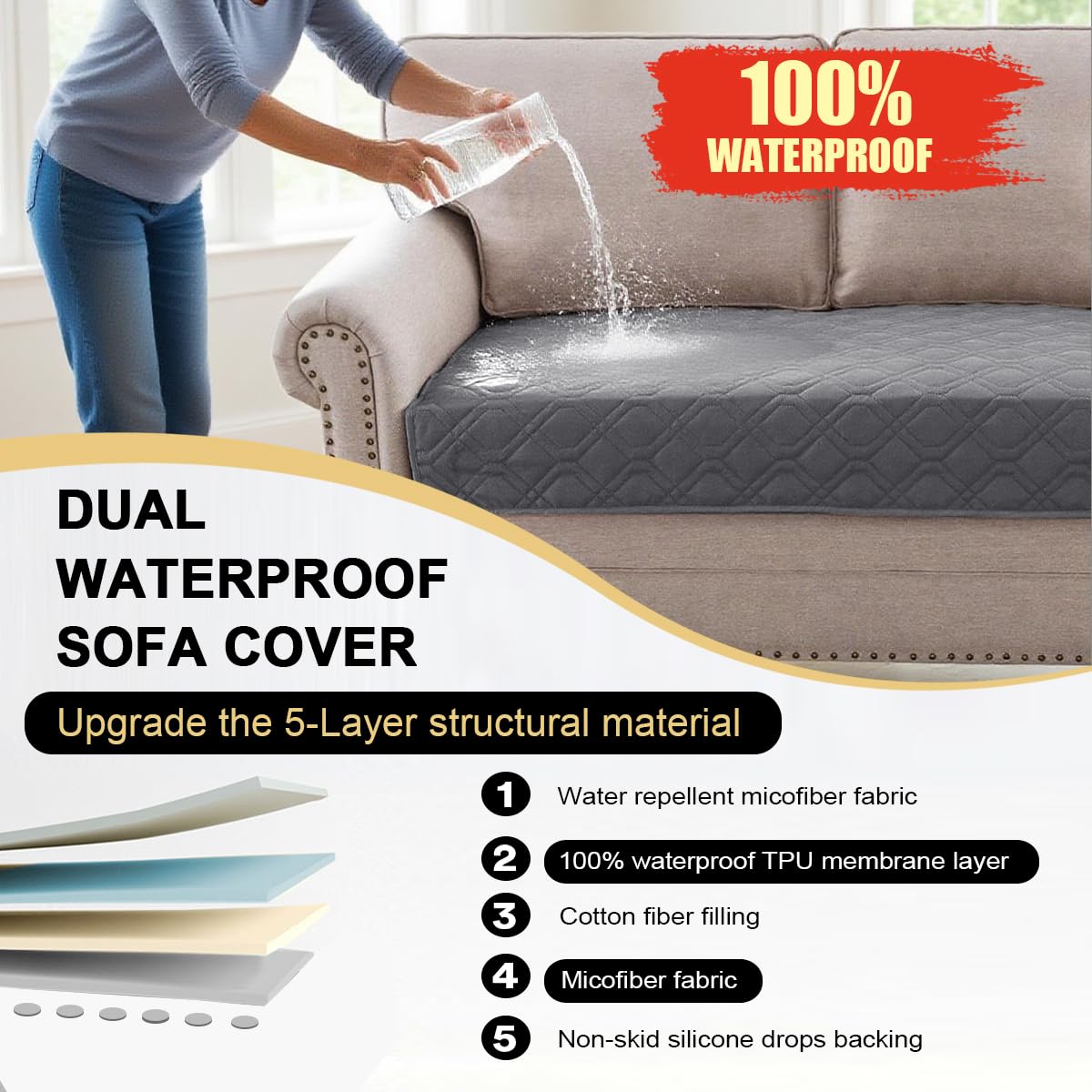 PrinceDeco utilisable intérieur et extérieur, lavable et polyvalente.