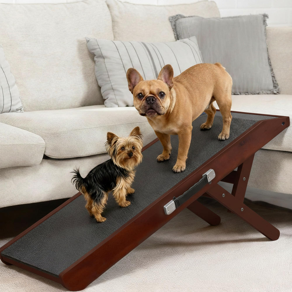 Rampe PRIORPET pour chien sur canapé avec surface antidérapante.