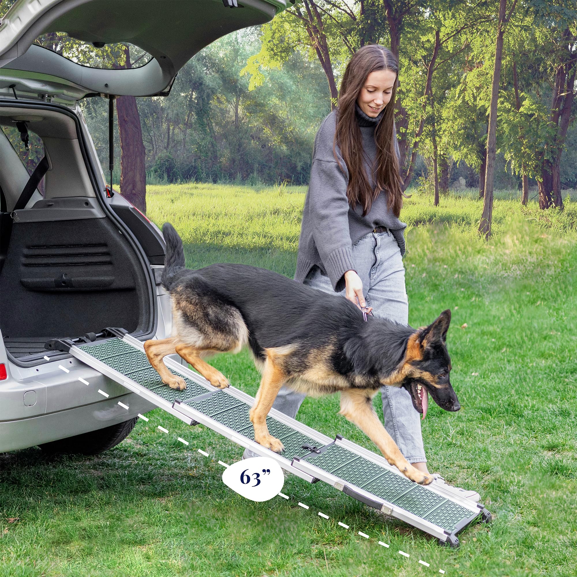 Priorpet rampe chien poignee legere — transport simple et manipulation sûre.