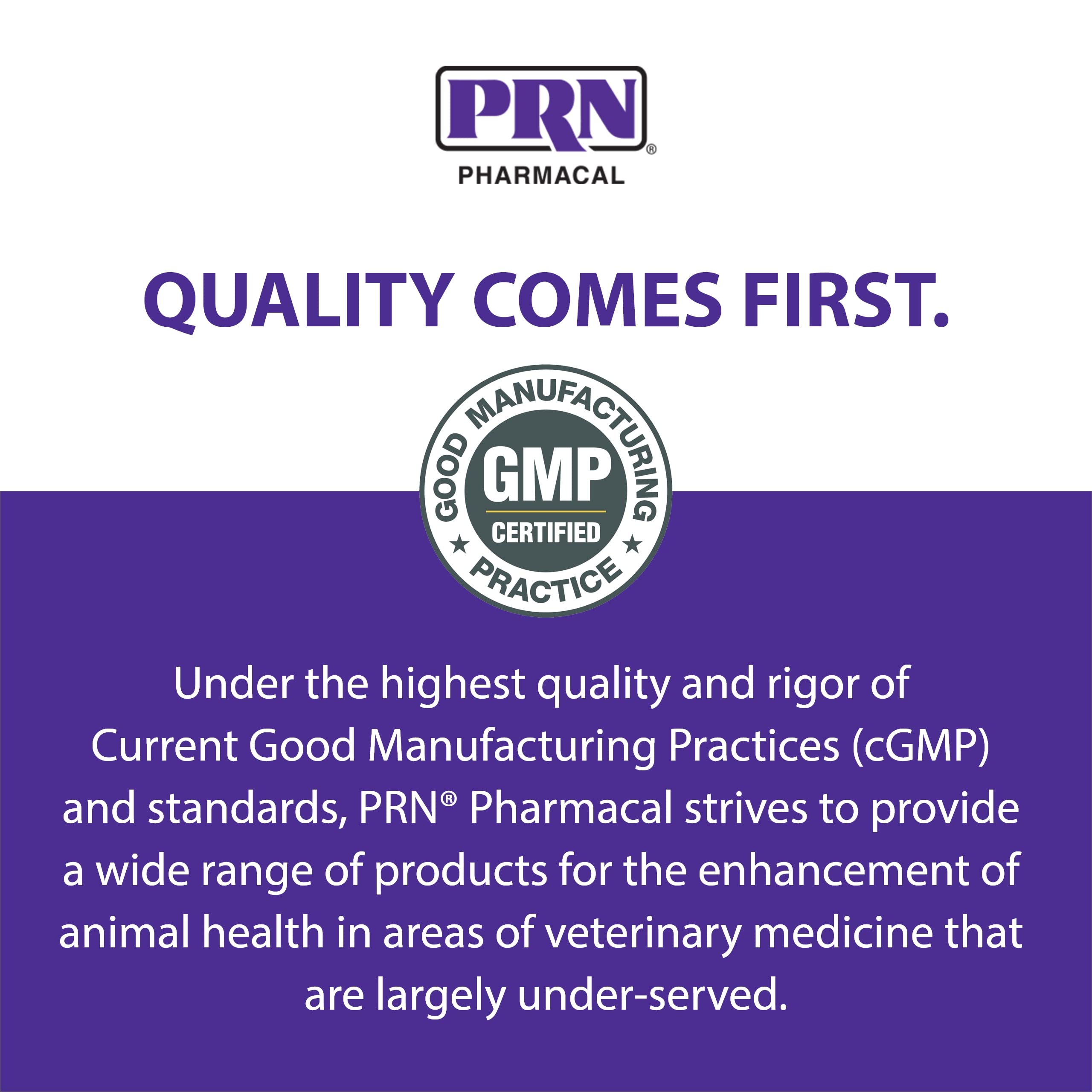Étiquette et contrôle de qualité CranMate PRN, conformité cgmp.