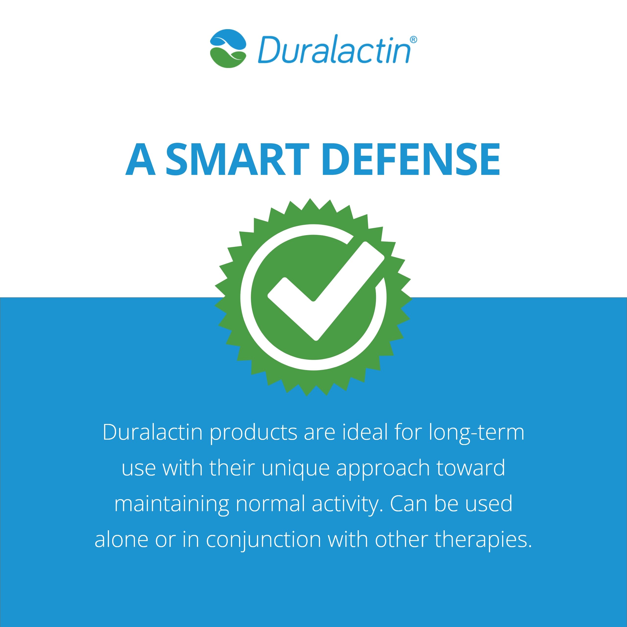 Emballage PRN Duralactin avec étiquette et informations produit.