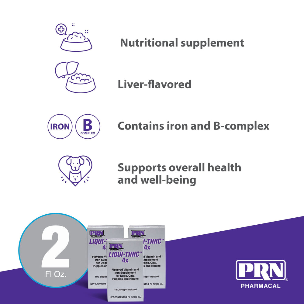 PRN Liqui-Tinic gouttes pour animaux, option de supplément quotidienne