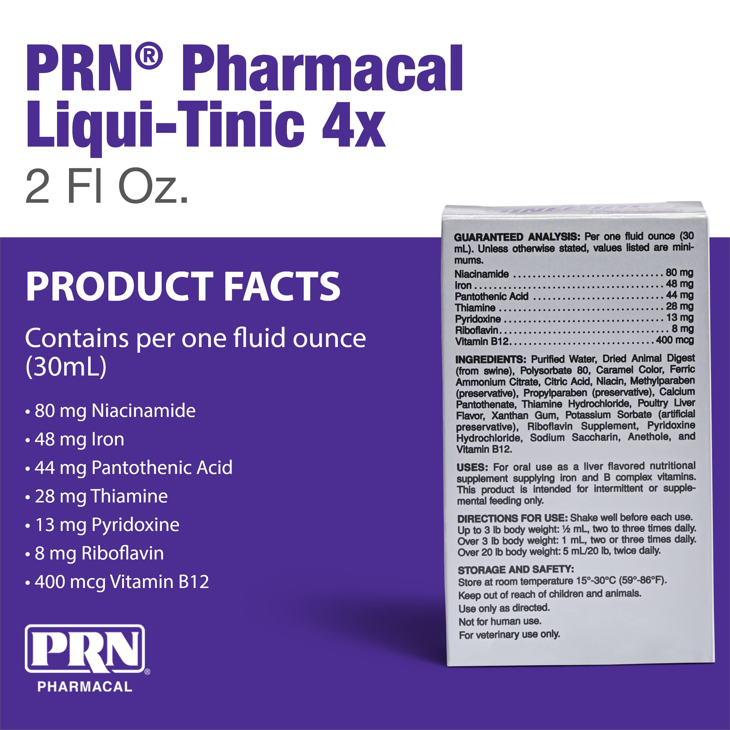PRN Liqui-Tinic pipette de dosage, administration facile