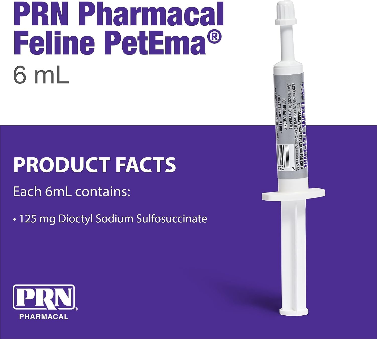 Embout rectal PRN Pet-Ema Feline pour une application précise.