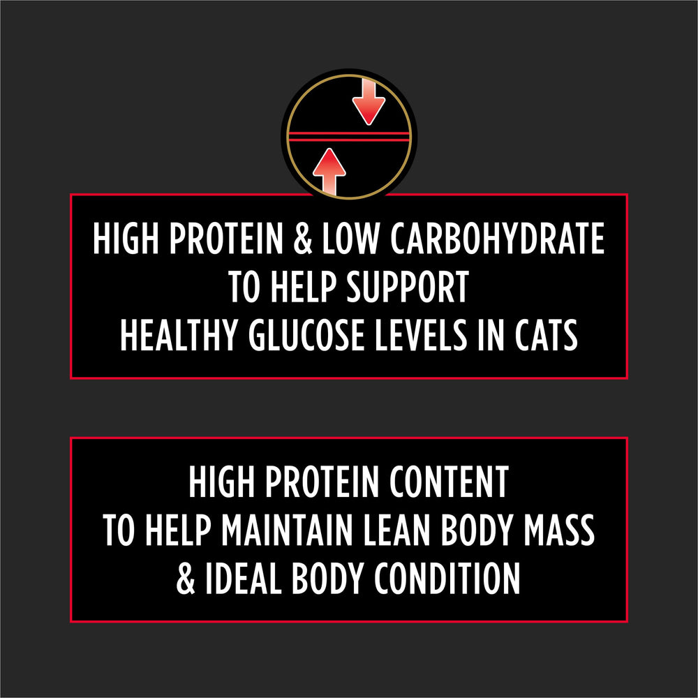Pro Plan DM chat croquettes haute protéine pour soutien potentiel du glucose.