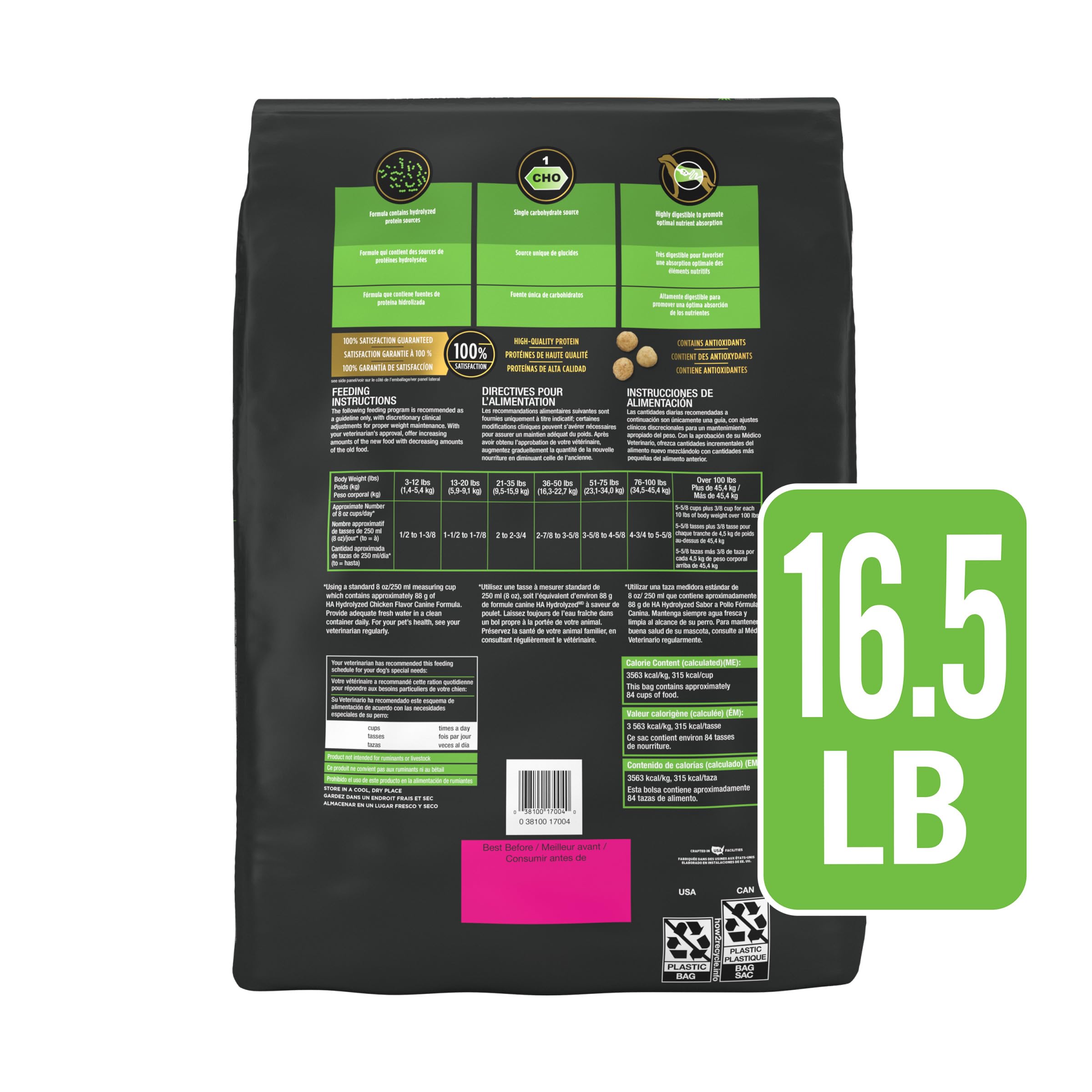 Purina Pro Plan Veterinary Diets HA hydrolysee poulet — formulation favorisant l absorption des nutriments.