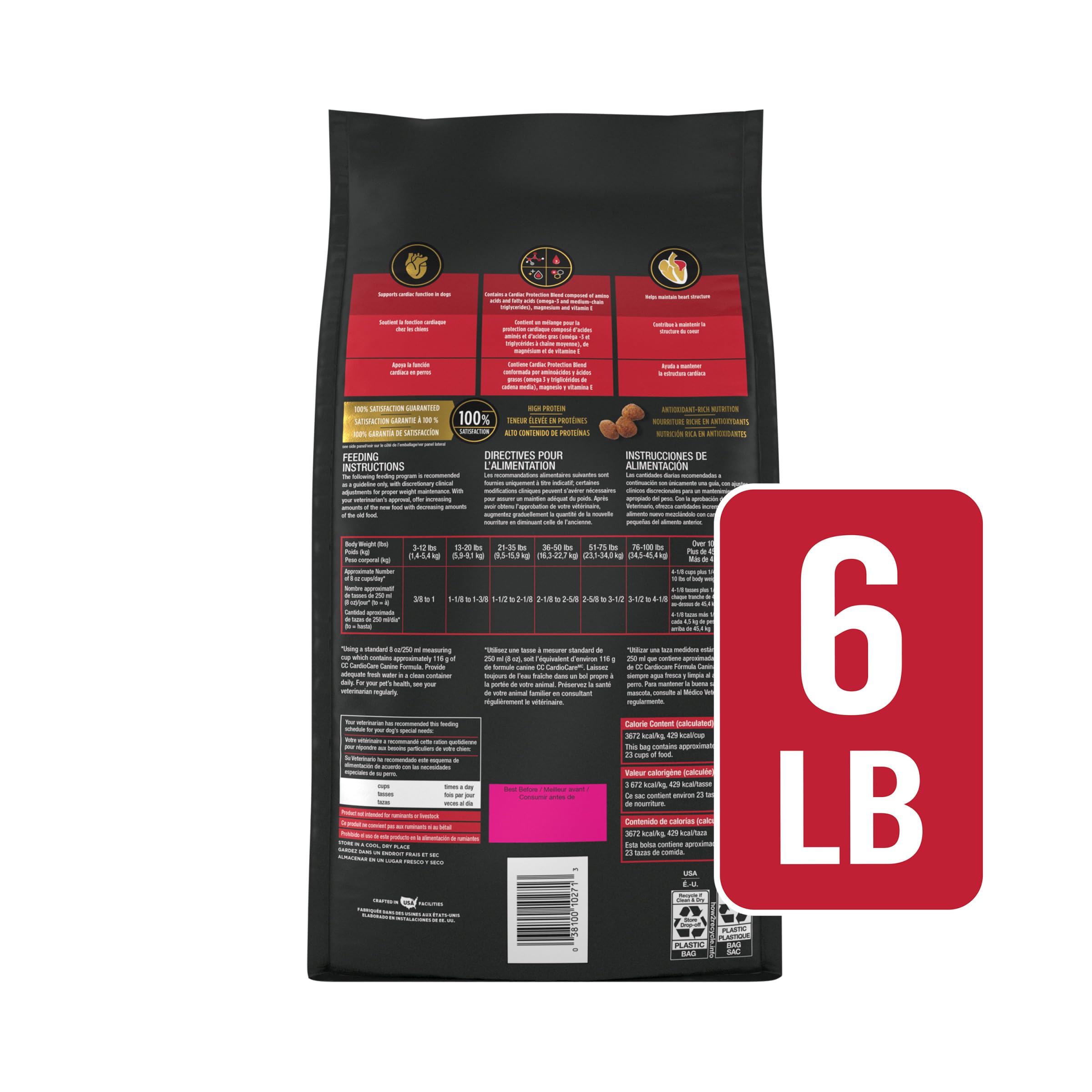 Pro Plan CardioCare usage quotidien, repas savoureux pour chien actif.