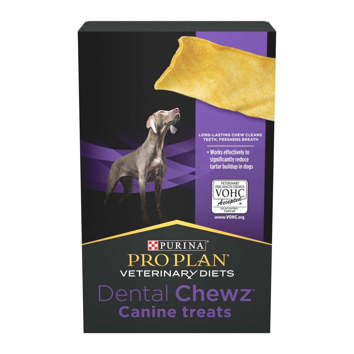 Purina Pro Plan Veterinary Diets Dental Chewz – boite 5 oz, dents propres et haleine fraîche.
