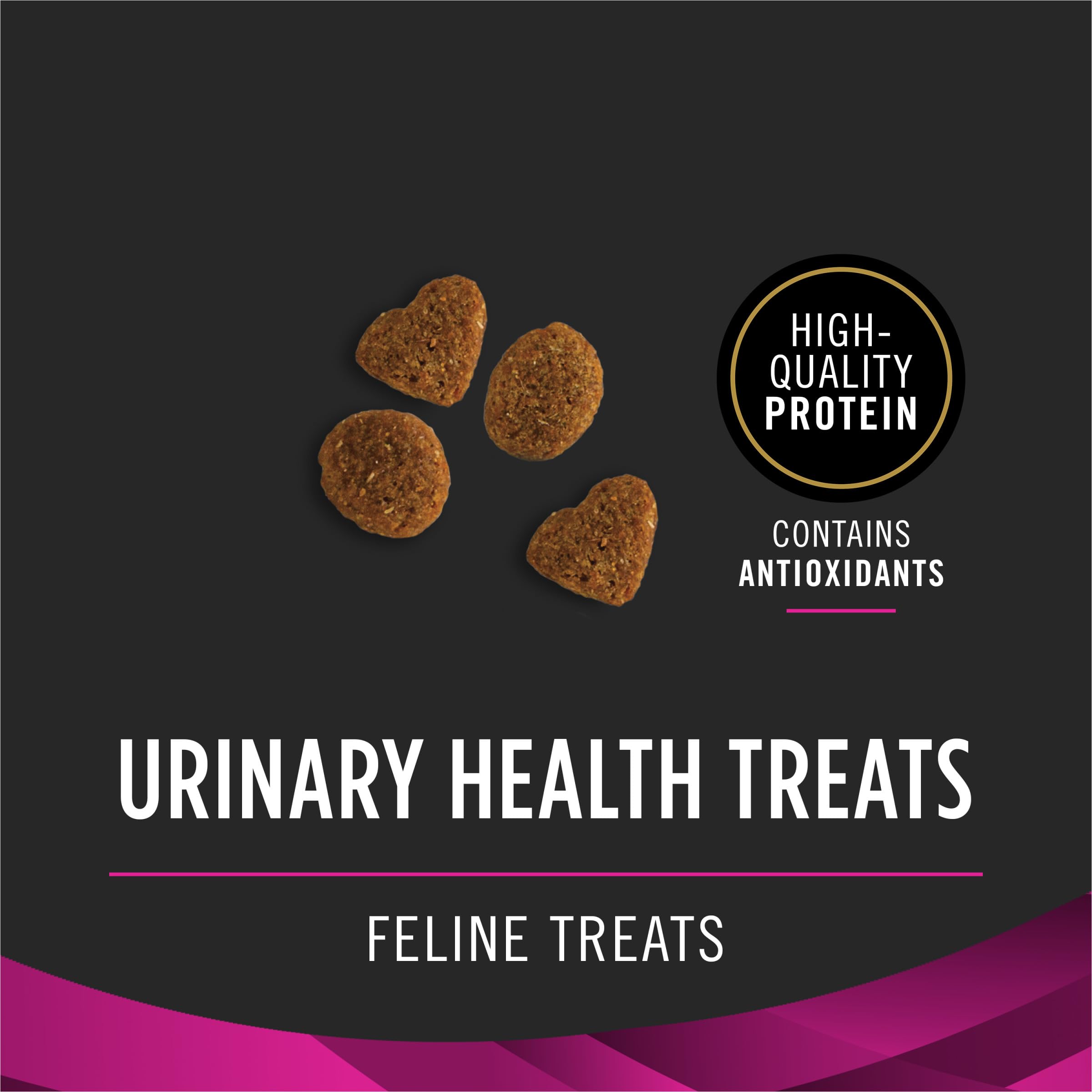 Friandises Pro Plan Veterinary Diets, petits cubes, snack agréable, utilisables avec régime urinaire.