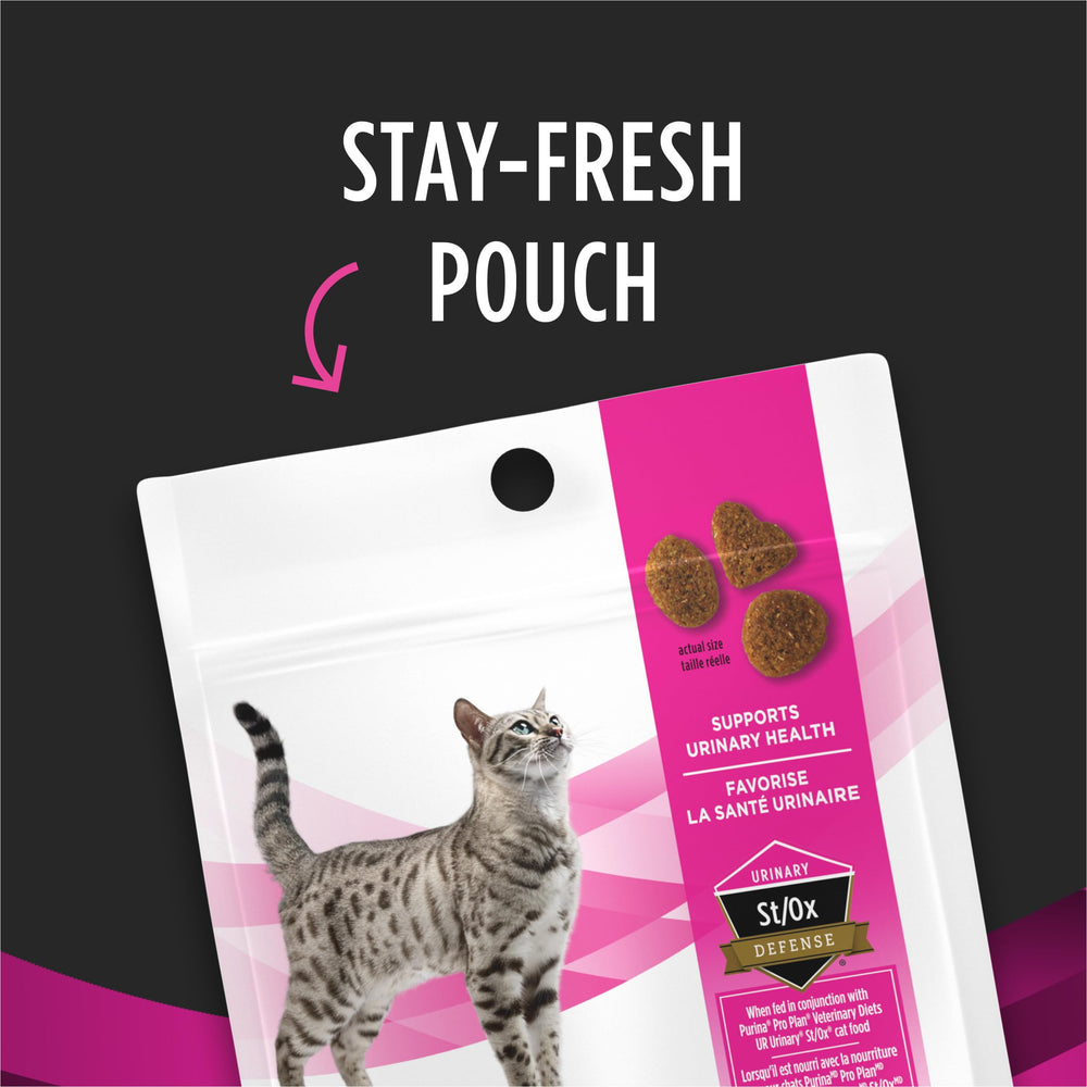 Friandises Pro Plan Veterinary Diets, sachet refermable pour une fraîcheur durable.