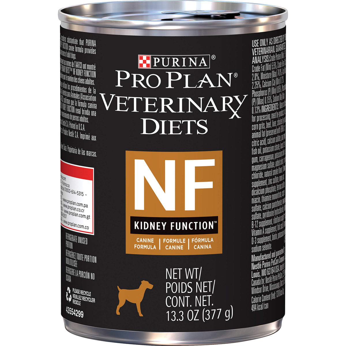 Pro Plan Veterinary Diets NF — boîtes pâtée humide pour chien, repas quotidien pratique.