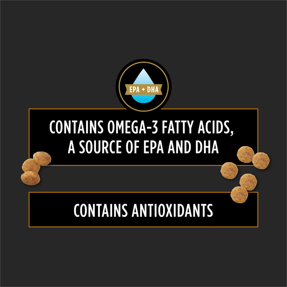 Oméga-3 EPA/DHA dans Pro Plan NF Fonction Rénale pour une nutrition équilibrée.