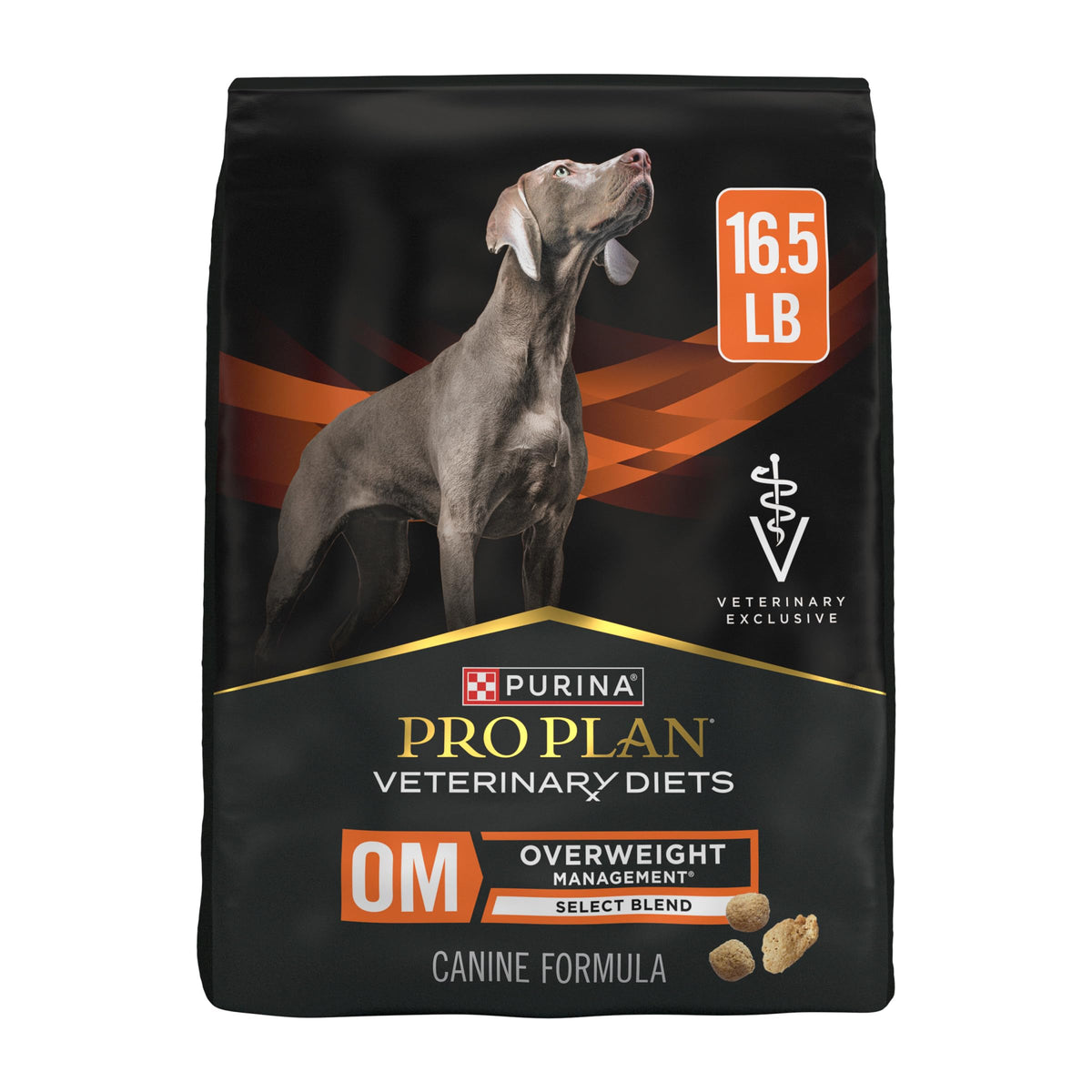 Pro Plan Veterinary Diets OM Select Blend emballage poulet, goût appétent et gestion du poids.