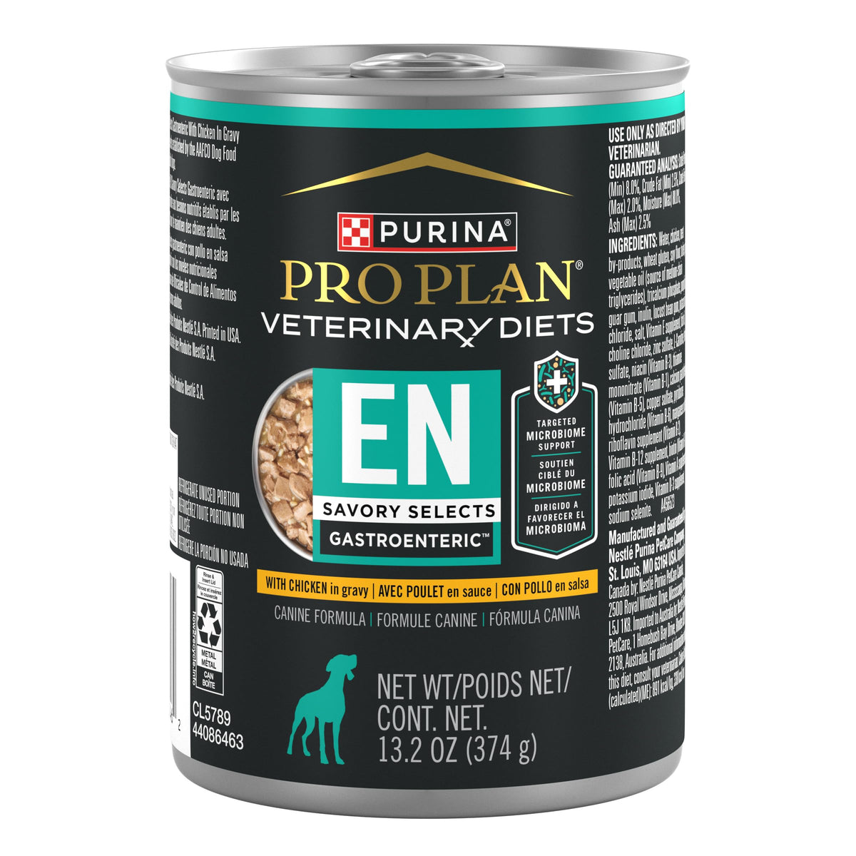 Purina Pro Plan Veterinary Diets boîte poulet en sauce, soutien digestif potentiel.