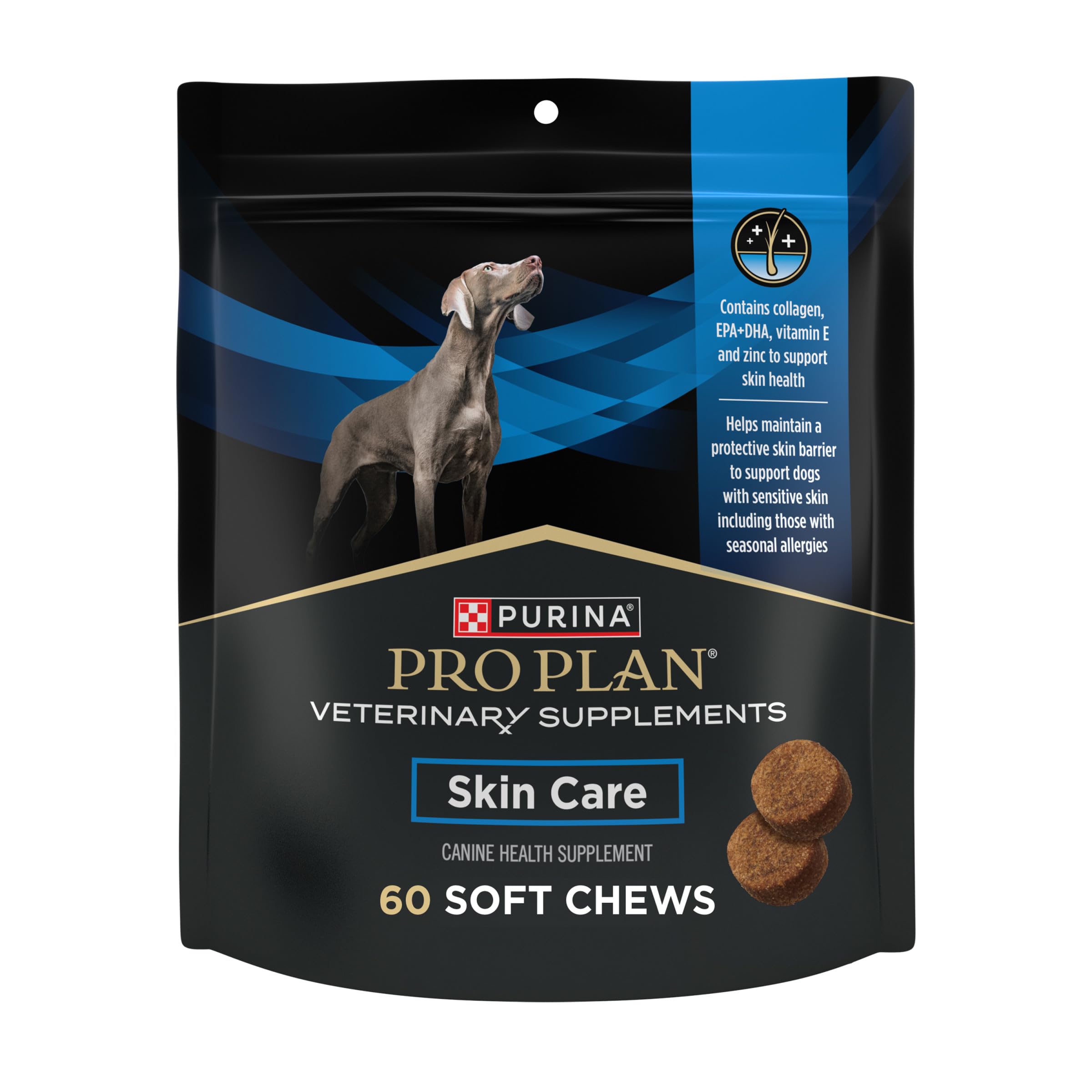 Sachet Pro Plan Veterinary Diets Skin Care pour chien, pratique et facile à donner.