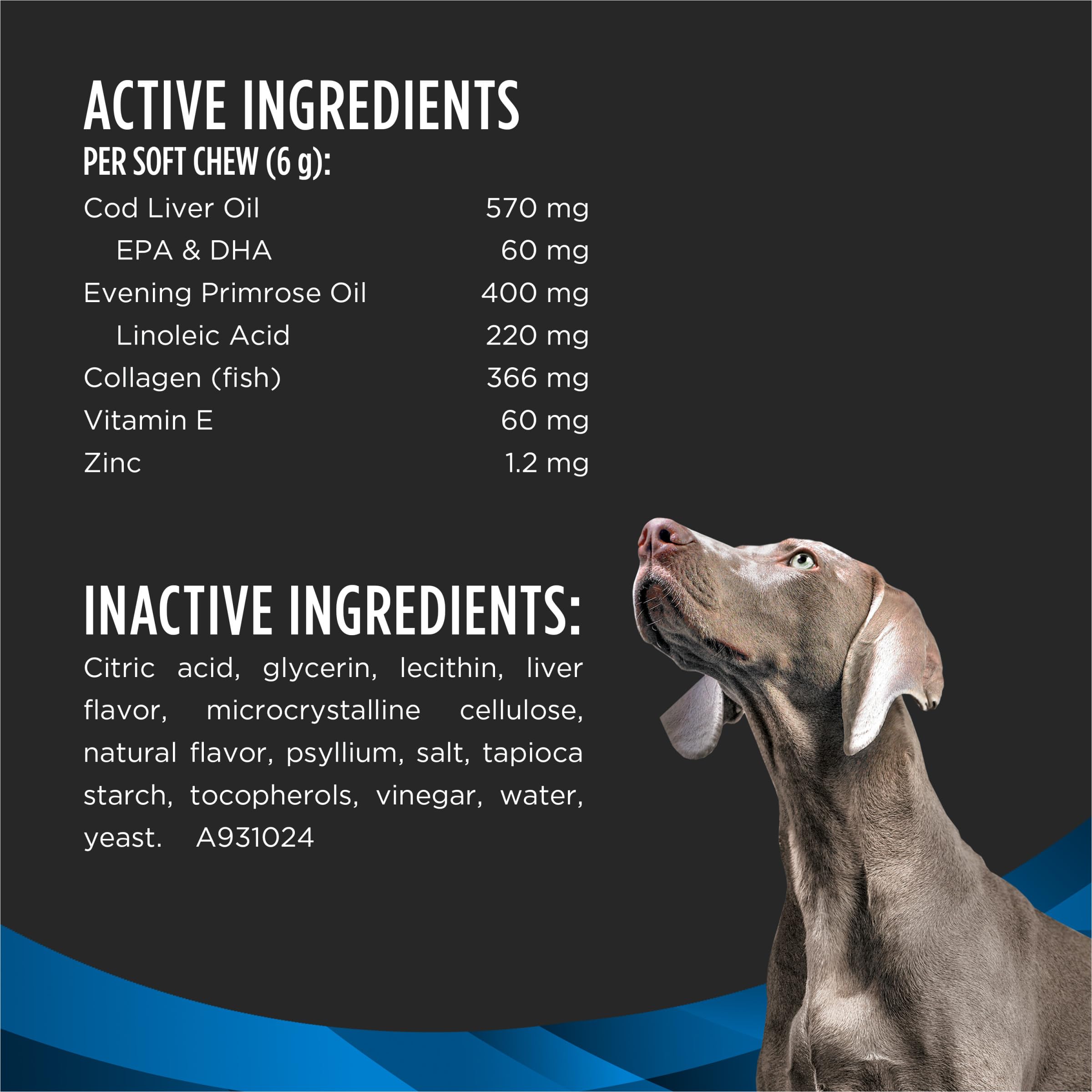 Vitamine E et zinc inclus dans Pro Plan Veterinary Diets Skin Care.