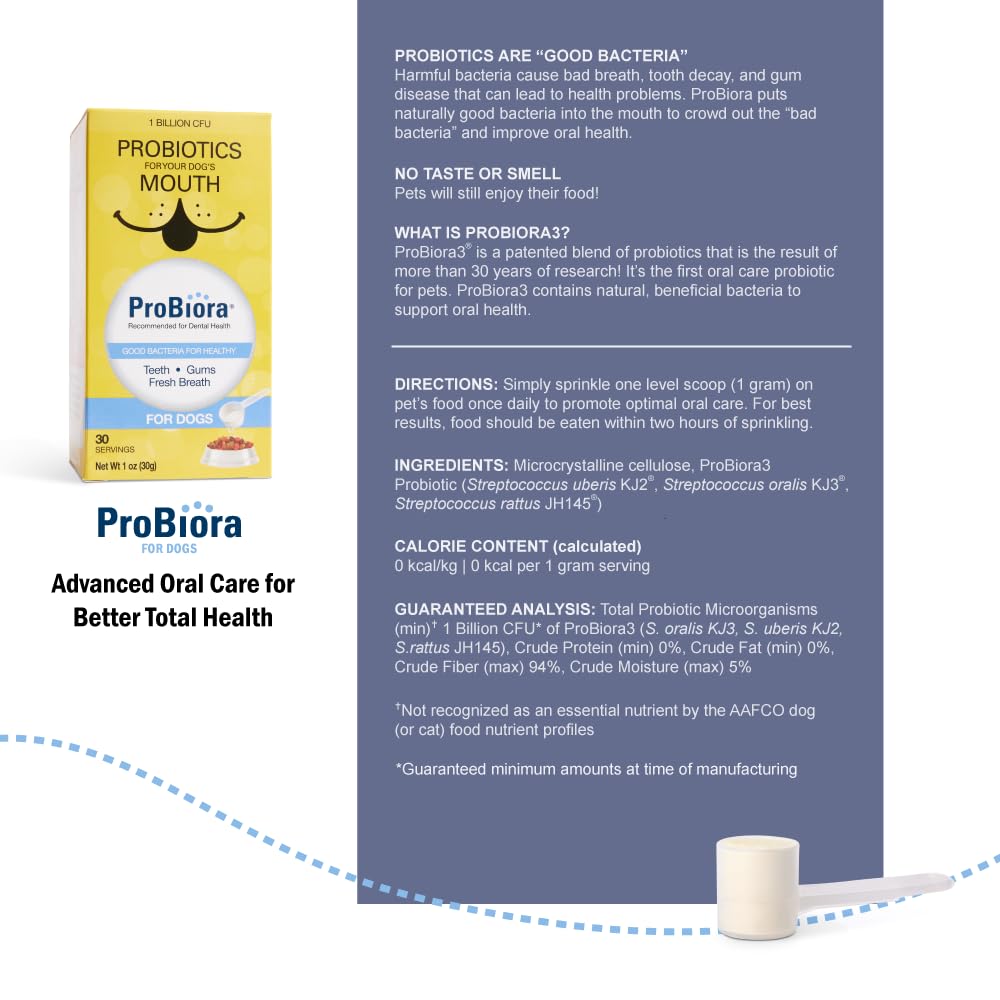 Probiora pour chiens — haleine fraîche: dents propres et gencives saines.