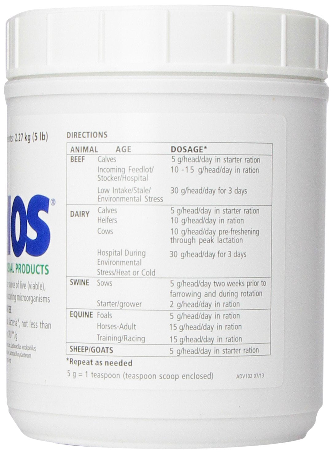 Emballage Probios Granules pour chevaux, pratique et facile à doser.