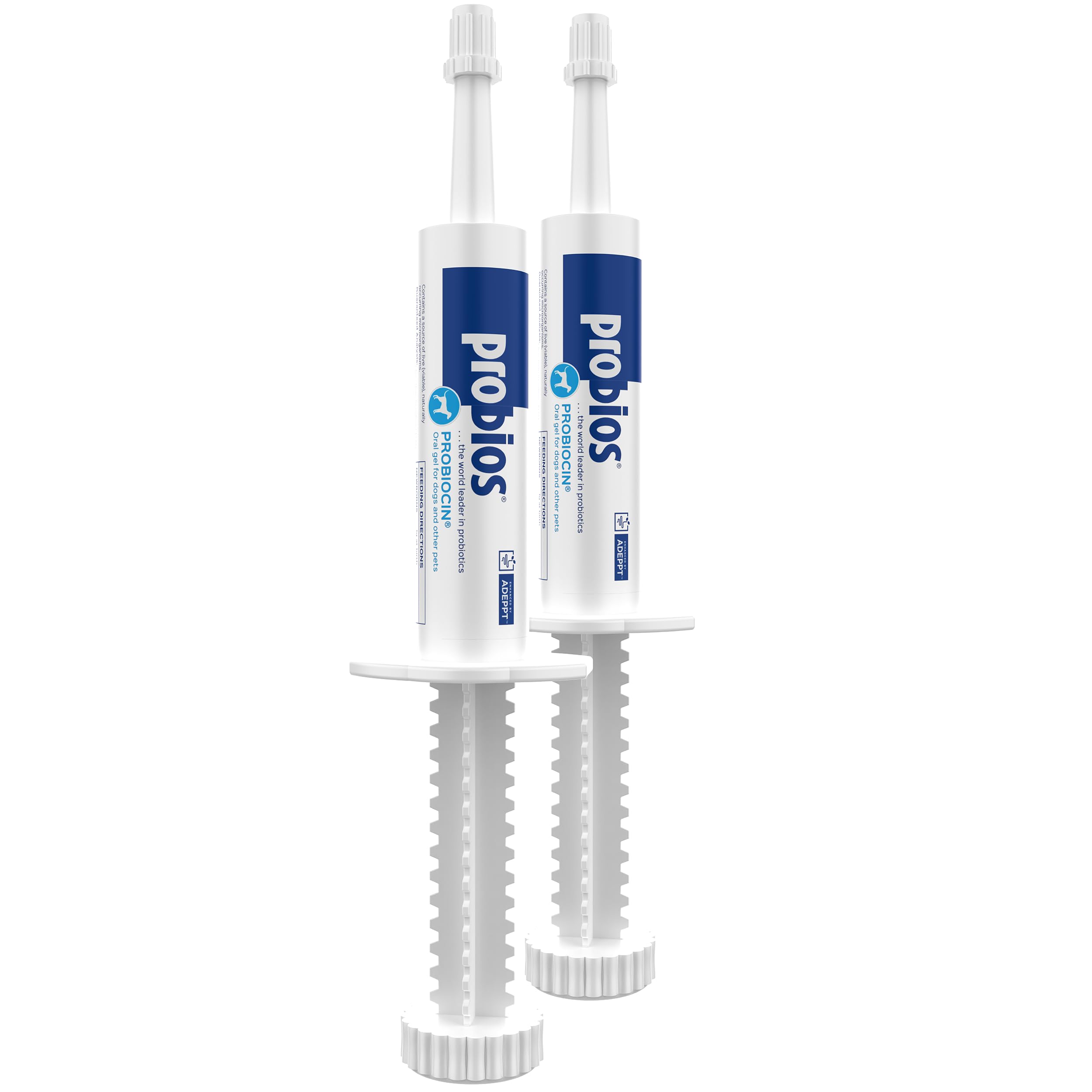Seringue Probios Probiocin Gel avec dosage précis pour animaux.