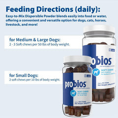 Probios Soft Chews – tableau d ingrédients ADEPT favorisant digestion et absorption.