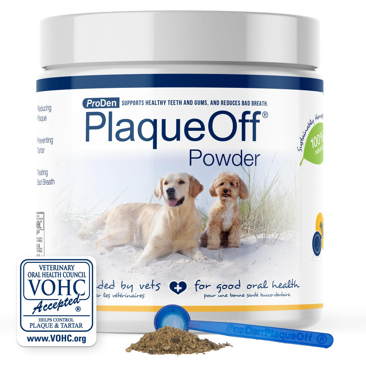 ProDen PlaqueOff poudre emballage 420g pour soins dentaires animaux