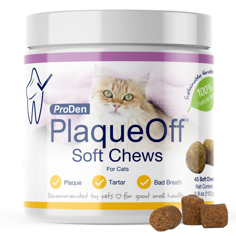 Emballage ProDen PlaqueOff, pratique pour l'hygiène bucco-dentaire des chats