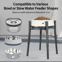 PROERR bol chien 8-12 pouces; adaptable et stable pendant l'alimentation.